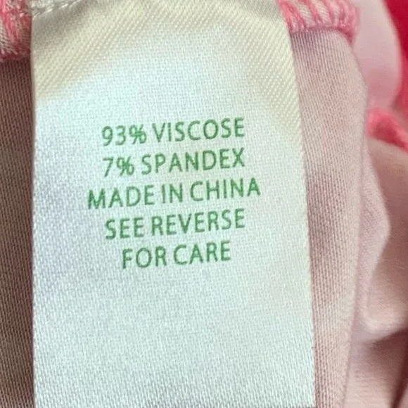 Lilly Pulitzer Faux Wrap Fit & Flare Pink Tiger Dress Size Medium - Picture 6 of 7